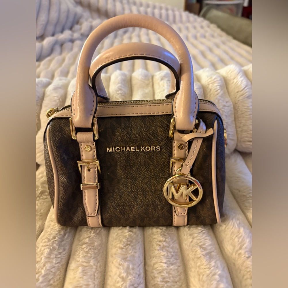 Michael Kors Mini Bag in Brown and Pink